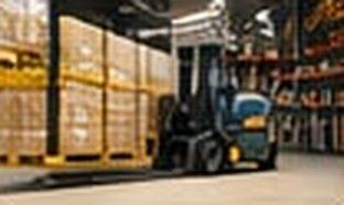 Pallets stored in a warehouse