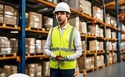Warehouse operator in hi-vis